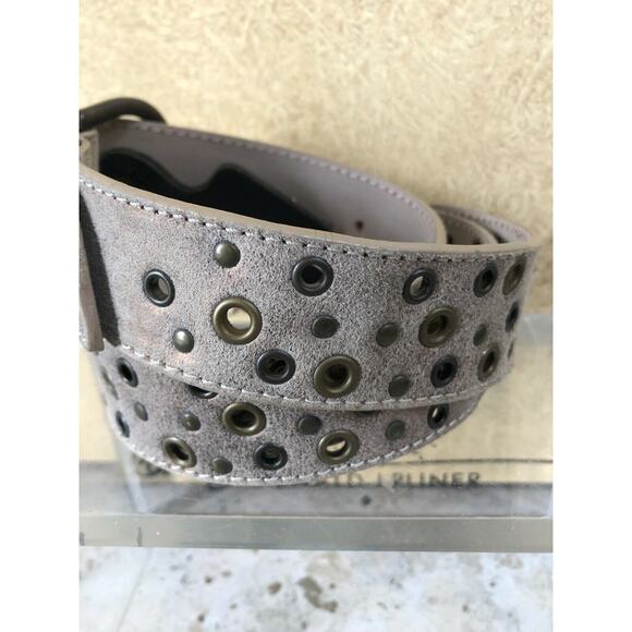 Donald Pliner Belt Bronze Distress Leather Embellished Metal Studs New NWT $225 main image 6